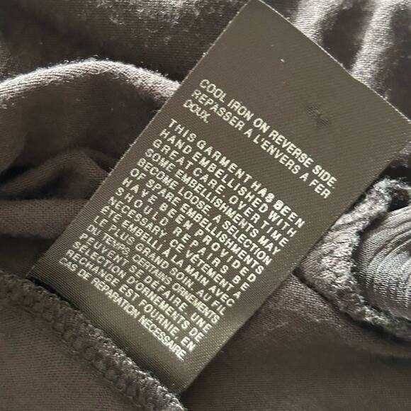 All saints black sheer sequin blouse tank top sexy size 10 - Picture 9 of 10